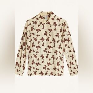 Talbots 100% Silk Blouse – Vintage Paisley Print – Size 4